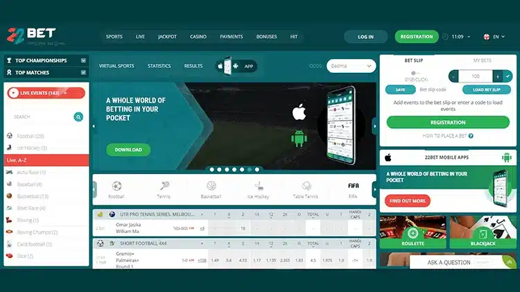 22bet image 1